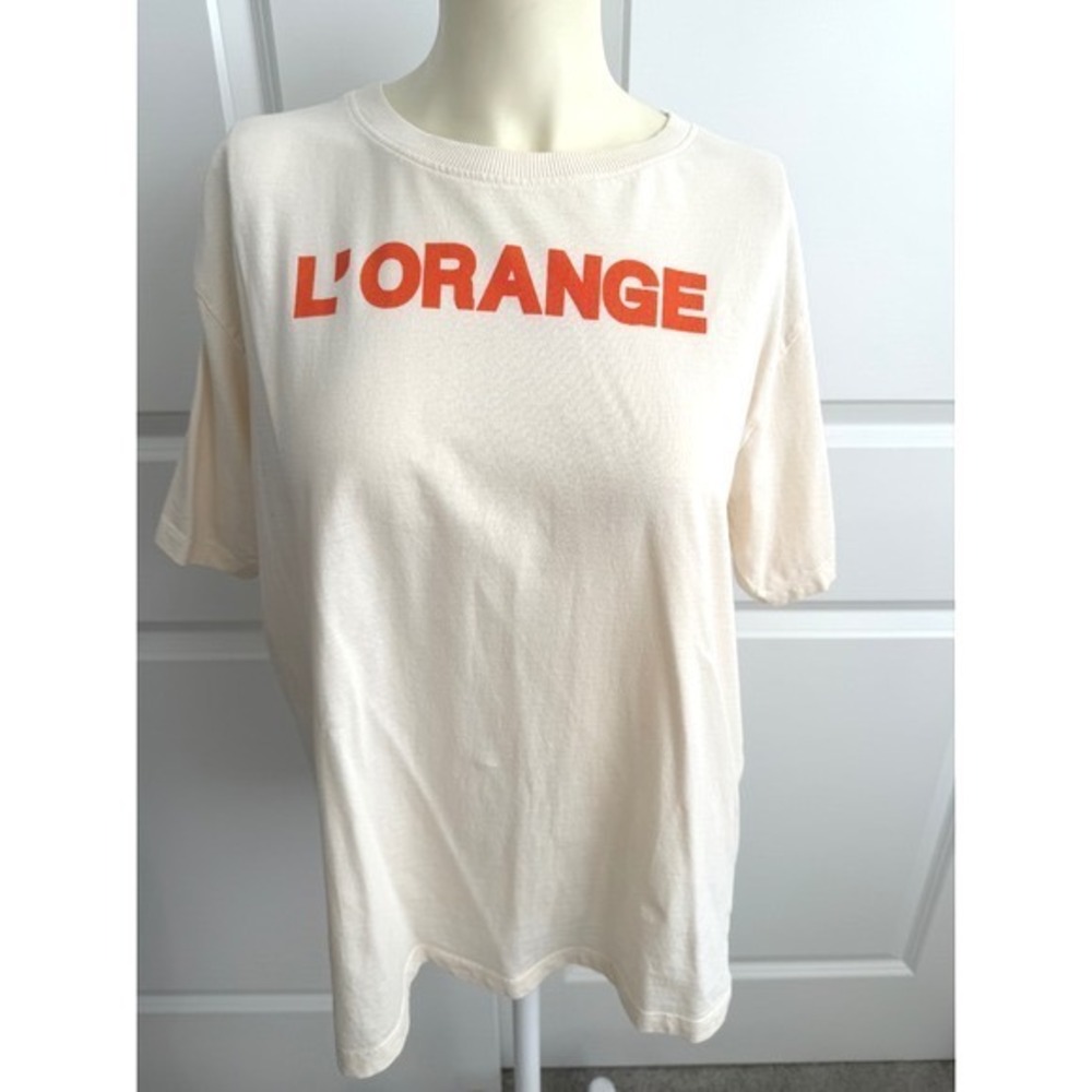 Compania Fantastica L'ORANGE Graphic T-Shirt Cream Orange Size Large